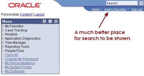 Improved Search Box Position