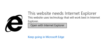IE is needed